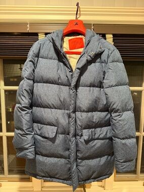 Isaia men’s blue down jacket